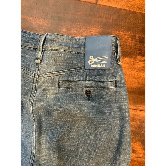 Denham Men's Tokyo Drop Carrot Fit Patched Blue Jeans, Size 30 - Picture 9 of 9